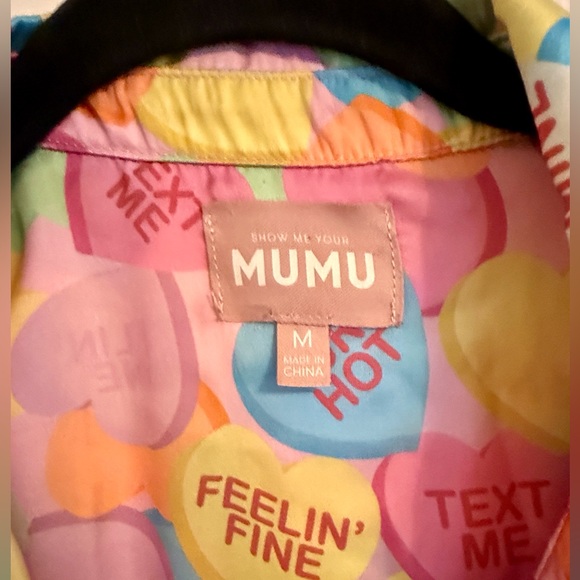 SMYM Colorful Graphic Button-Up Blouse - Picture 5 of 9